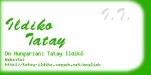 ildiko tatay business card